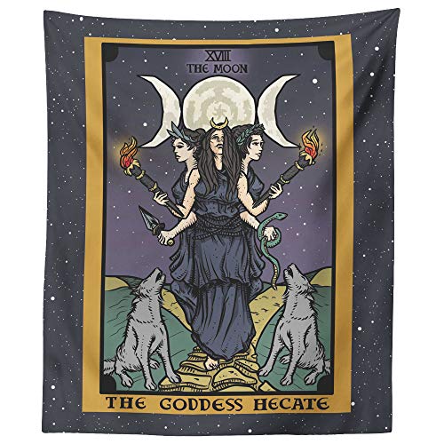 【中古】【未当て嵌める・未開封品】吉祥天ヘカテタロットカードタペストリー ? トリプルお月さま魔法つかいの吉祥天ヘカテホイール 異端派 魔法つかい 飾りつけ (60in x 50in)