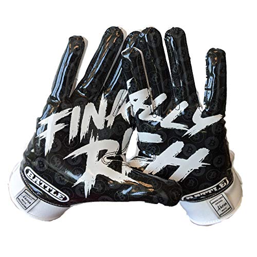 【中古】【未使用・未開封品】Battle Sports Finally Rich レシーバーグローブ 大人用 ? ウルトラタック粘着性 手のひらプロスタイルグローブ M