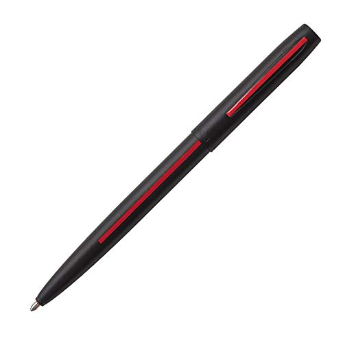 【中古】【未使用・未開封品】Fisher Space Pen - 非反射マットブラック 消防士エディション M4BFFR - ポケットクリップ - Cap-O-Matic