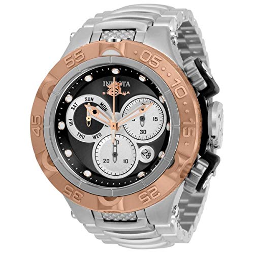 【中古】【未当て嵌める・未開封品】Invicta メンズ 50粍 Subaqua Noma V スイスクロノグラフ しろがね色\u0026サクラ色声の調子 ステンレススチールウォッチ