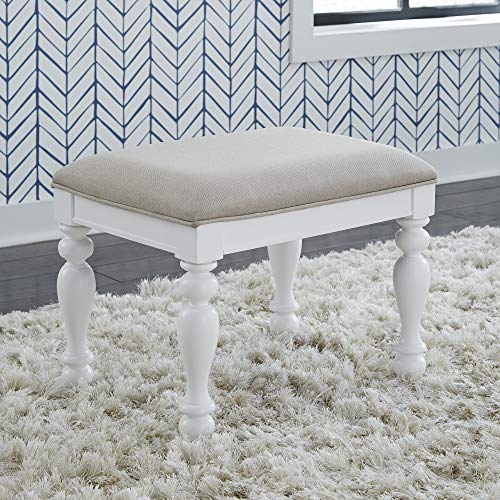 【中古】【未使用・未開封品】Liberty Furniture INDUSTRIES Vanity Stool in White Finish 141［並行輸入］