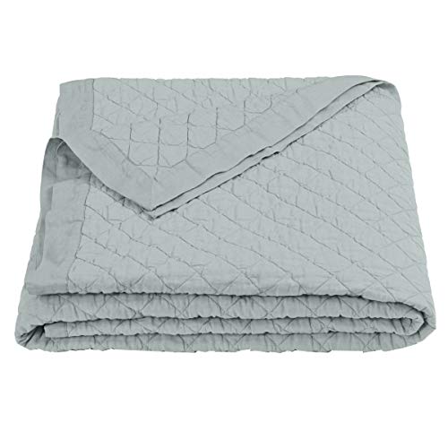 【中古】【未使用・未開封品】HiEnd Accents リネン&コットンダイヤモンドキルト キング FB6100-KG-SG