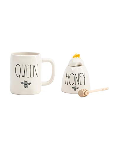 【中古】【未使用・未開封品】Rae Dunn Queen Bee マグカップとハニーハニーポットギフトセット - 2パック｜AJIMURA-SHOP