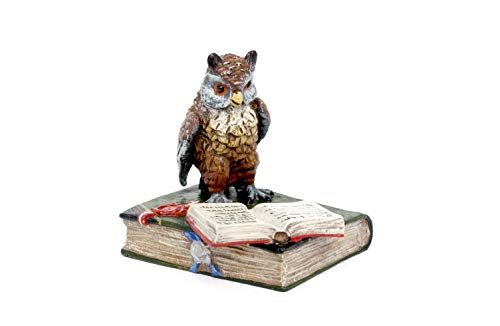 【中古】【未使用・未開封品】本にフクロウと本 ウィーン ブロンズ フィギュア｜AJIMURA-SHOP
