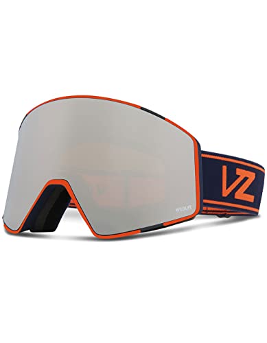 【中古】【未当て嵌める・未開封品】VonZipper 宇宙カプセルHalldor シグネチャーサテン/自然状態毛の荒物しろがね色クローム 一大きさ