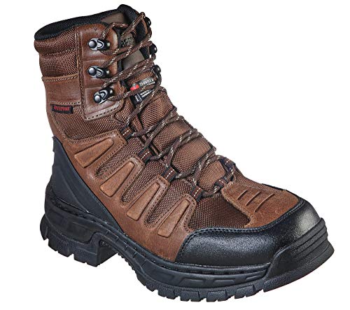 【中古】【未当て嵌める・未開封品】Skechers Men\u0027s Work: Vinten - Courtenay WP SR Boot, Brown, 9.5