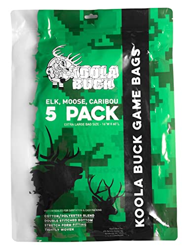 【中古】【未使用・未開封品】Koola Buck 5パック 再利用可能 ハンティングゲーム/肉用バッグ - 5パック 60インチ XL クォーターバッグ - ワイルドゲーム: 鹿、アンテロープ、｜AJIMURA-SHOP