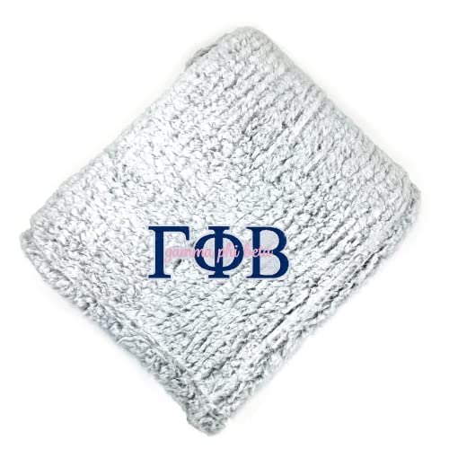 【中古】【未使用・未開封品】Go Greek Chic Gamma Phi Beta 刺繍入りシェルパスローブランケット