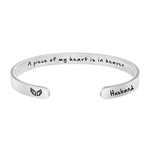 【中古】【未使用・未開封品】Joycuff A Piece of My Heart is in Heaven メモリアルジュエリー LOSof Loved One Sympathyギフト 女性への思い出 マントラ カフブレスレット