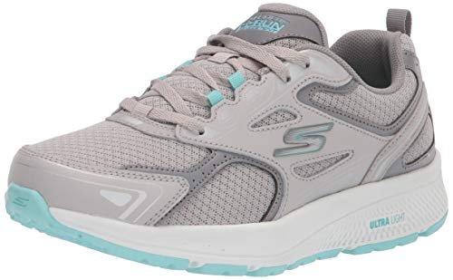 【中古】【未使用・未開封品】Skechers Women's GOrun Consistent Gray Turquoise Mesh 7.5 C/D US