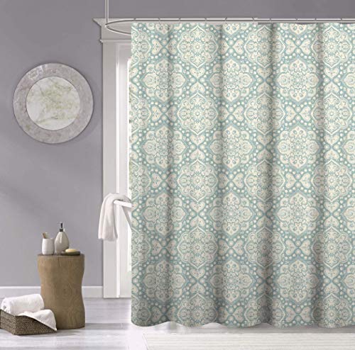 【中古】【未使用・未開封品】Dainty Home メダリオン 100%コットン生地シャワーカーテン スパ｜AJIMURA-SHOP