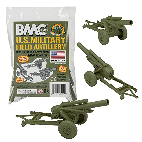 【中古】【未使用・未開封品】BMC Classic Marx US ハウイッツァー - ODグリーン 3ピース プラスチック 陸軍 男 フィールド砲兵