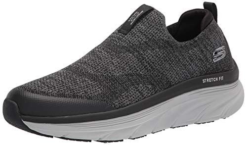 【中古】【未当て嵌める・未開封品】Skechers メンズ D\u0027lux Walker クイックアップグレードローファー, 黒いこと/白いこと, 24.5