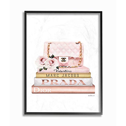 【中古】【未当て嵌める・未開封品】Stupell Industries サクラ色札入れ ゴールド 書き付けスタック 瓦流行り物 水彩画図案化 Amanda Greenwood ウォールアートデザイン 16 x 1.5 その他-パソコン・周辺機器