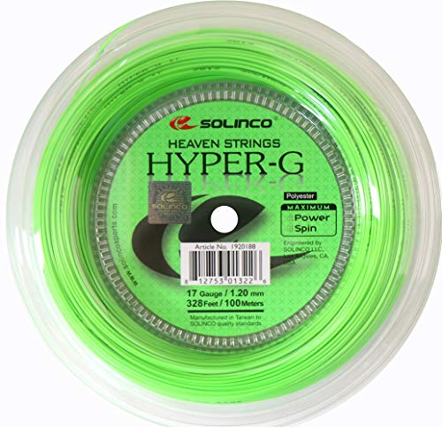 【中古】【未使用・未開封品】Solinco Hyper G (328フィート) ライムグリーン ミニリール 16ゲージ/1.30mm