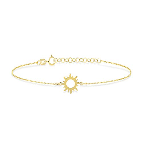 【中古】【未使用・未開封品】Gelin 14Kソリッドゴールド Good Vibes Only サンリンクチェーン 調節可能なブレスレット レディース|AJIMURA-SHOP