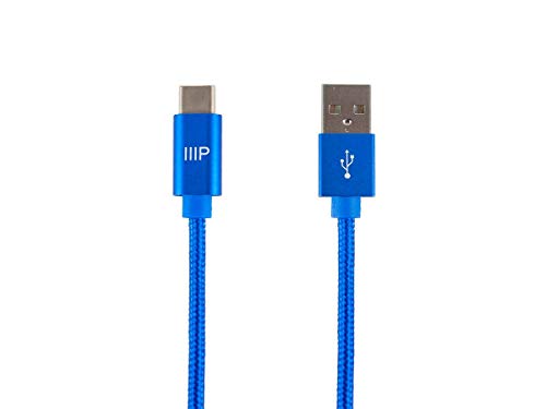 【中古】【未使用・未開封品】Monoprice USB 2.0 Type-C - Type-A 充電と同期 ナイロン編組ケーブル - 10フィート - ブルー 高速充電最大3アンペア/60ワット - パレットシリー