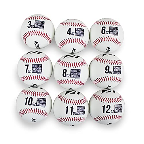 【中古】【未使用・未開封品】Rukket Weighted Pitching Baseballs, Progression Throwing Balls for Training, Heavy Softballs for Hitting, Batting & Fielding Practice (
