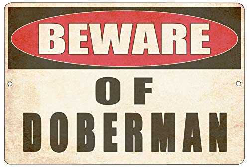 【中古】【未当て嵌める・未開封品】ローグ川 タクティカル 「Beware of Doberman Dog 金属元素ブリキ貼り出し 庭 アウトドア 言いきかせる 駒寄せ顕われ ラージ 12x8