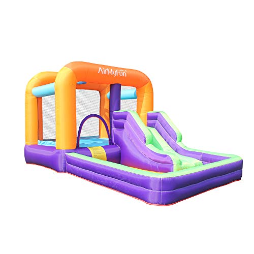 【中古】【未使用・未開封品】AirMyFun バウンスハウス バウンサースライド 大きなボールプール付き ジャンパー バウンシングスライドハウス バウンシーキャッスルハウス アウ