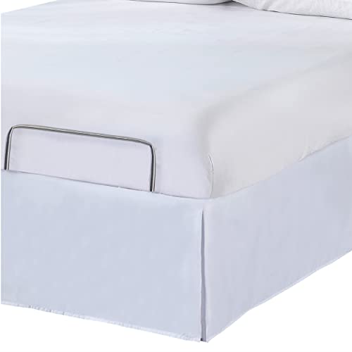 【中古】【未使用・未開封品】Bed Maker's ラップアラウンド マイクロファイバー ベッドスカート 調節可能なベッド用 テーラードスタイル ドロップ長さ15インチ クイーン ホワ