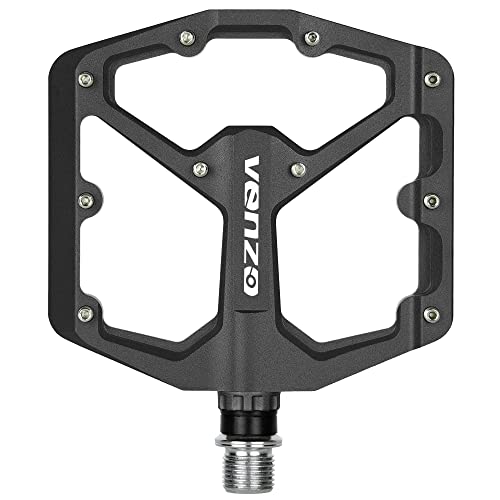 【中古】【未当て嵌める・未開封品】Venzo 木目細かマウンテンバイク BMX/MTB ノンスリップアルミニウムシールドベアリングペダル - 10.5粍 超薄型プロファイル - 大型銀輪プラッ