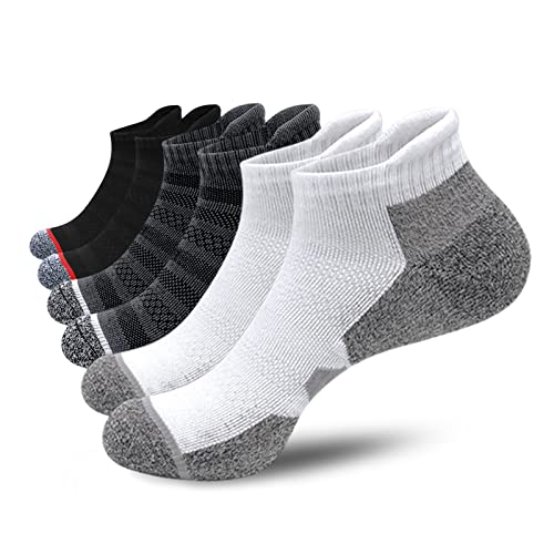 【中古】【未使用・未開封品】AKOENY メンズ アスレチッククッション ランニングソックス (6足パック) US サイズ: Shoe Size: 6-12