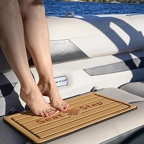 【中古】【未使用・未開封品】Tidal Wake シートステップ マリンマット - ボートクッション 室内装飾の損傷 破れや汚れがシートに踏み込むのを防ぎます (ブラウン/ブラック)