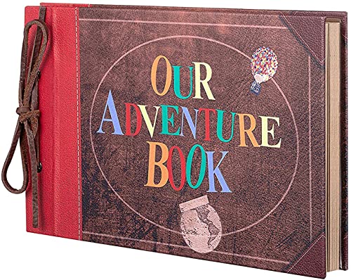 【中古】【未使用・未開封品】フォトアルバム スクラップブック フォトブック アドベンチャーブック カラフルなカバー付き 3Dレターアップ旅行スクラップブック 思い出記録 記|AJIMURA-SHOP