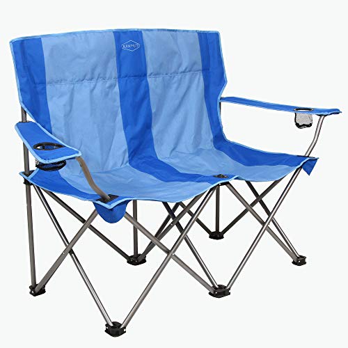 【中古】【未当て嵌める・未開封品】Kamp-Rite KAMPCC356 アウトドアキャンプ調度品 砂浜中庭運動競技 2人用 ダブル折りたたみ芝地女性議長 優勝杯保持者付き添い人 青碧