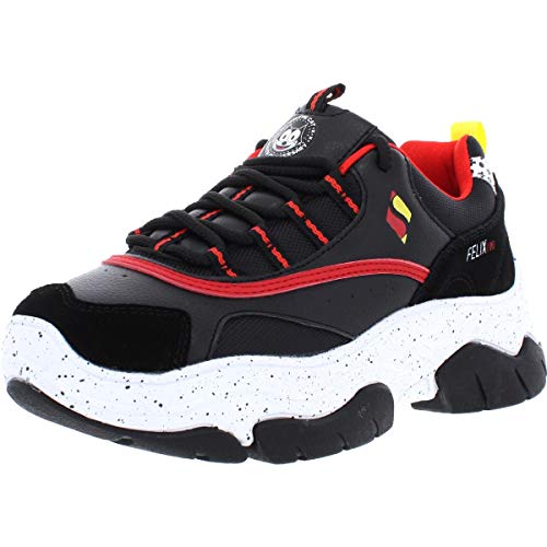 【中古】【未当て嵌める・未開封品】Skechers womens Skecher Street Women\u0027s Amp\u0027d - Keep It 111 Sneaker, Black/Red, 6.5 US