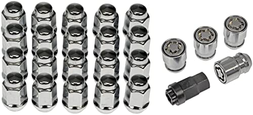【中古】【未使用・未開封品】Dorman 611-122FK Wheel Nut Kit 1/2-20 Dometop - 3/4 in. Hex, 1-5/16 in. Length with Lock for Select Models, Chrome (OE FIX)