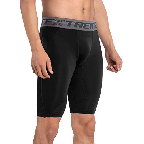 【中古】【未当て嵌める・未開封品】FITEXTREME メンズ 着圧さる股引き クールドライメッシュパネル ベースレイヤー レギンスタイツ US 大きさ: Medium 色つや: 黒いこと