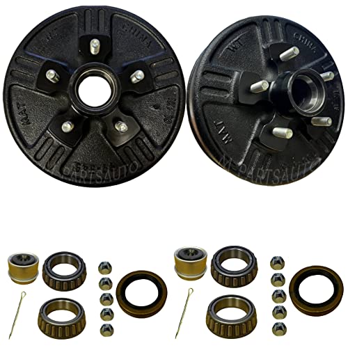 【中古】【未使用・未開封品】M-parts 99-545キット トレーラードラムキット 4.5インチ 3,500ポンド車軸用 ブレーキなし 2個パック