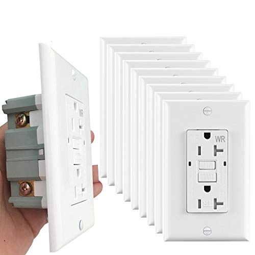 【中古】【未使用・未開封品】GFCI コンセント 20アンペア 壁コンセント 2口コンセント LEDインジケーター付き 自己テスト 耐候性 不正防止 UL認証 装飾ウォールプレート付属｜AJIMURA-SHOP