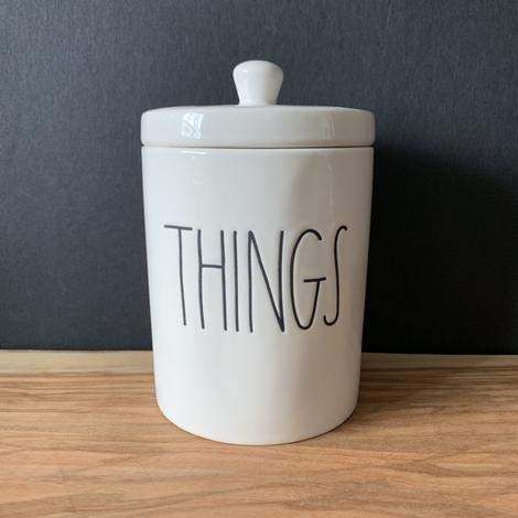 【中古】【未使用・未開封品】Rae Dunn THINGS ホルダー セラミック ホワイト