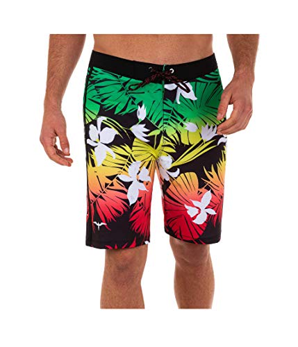 【中古】【未当て嵌める・未開封品】Hurley 18\" Phantom JJF 6 Aloha Friday Boardshorts Opti Yellow 32"