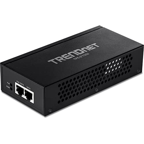 【中古】【未当て嵌める・未開封品】TRENDnet 2.5G PoE+インジェクター、TPE-215GI、PoE (15.4W)、PoE+ (30W)、非PoE界面をPoE+ 2.5G界面にうつり変わり、2.5GBASE-T判定基準、組み入れるワット数振り出し