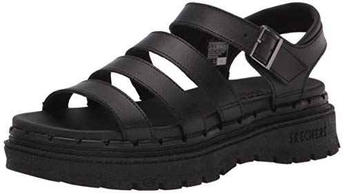 【中古】【未当て嵌める・未開封品】Skechers レディース プラットホーム フィッシャーマンサンダル US 大きさ: 5 色つや: 黒いこと
