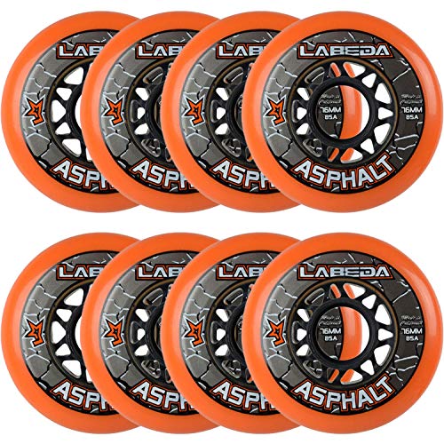 【中古】【未当て嵌める・未開封品】Labeda アスファルト アウトドア インラインホッケーホイール | 76粍 (76粍、8容器に並べる)
