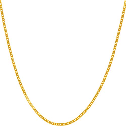 【中古】【未使用・未開封品】LIFETIME JEWELRY 1.5mm フラットマリナーネックレス レディース メンズ 24Kゴールドメッキ, 金属, 宝石なし。,｜AJIMURA-SHOP