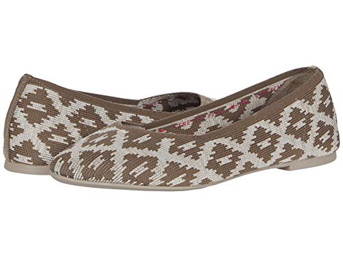 【中古】【未当て嵌める・未開封品】Skechers womens Cleo - Sweet Tribe Ballet Flat, Taupe/Natural, 7 US