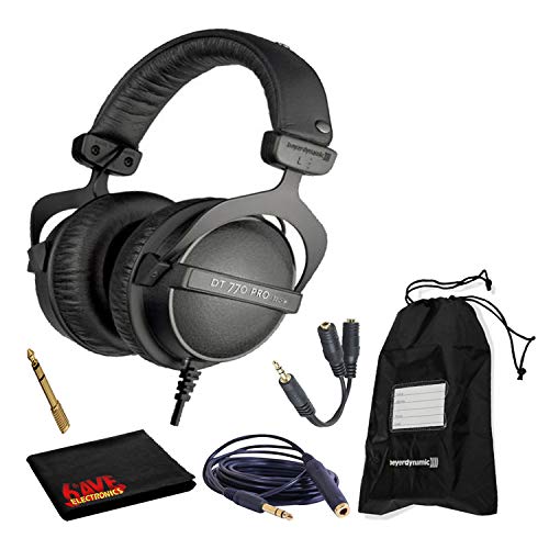 【中古】【未使用・未開封品】beyerdynamic DT 770 Pro 32オーム クローズドバック スタジオレコーディングヘッドフォンバンドル ソフトケース ヘッドホン スプリッター 延長
