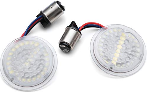 【中古】【未使用・未開封品】Kuryakyn 2932 オートバイ用照明アクセサリー LuminEZ フロントウィンカー タイプ1157電球交換用 ホワイト/アンバーLED付き ブレットスタイル 1