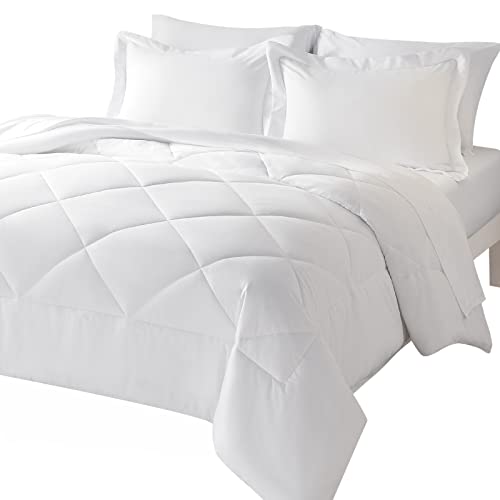 【中古】【未使用・未開封品】CozyLux (コージーラックス) キングベッド バッグ入り 7点セット 掛け布団とシーツ付き ホワイト オールシーズン寝具セット 掛け布団/枕カバー/｜AJIMURA-SHOP 24,674円