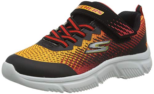 【中古】【未当て嵌める・未開封品】Skechers boys Go Run 650 Sneaker, Black/Red, 2.5 Little Kid US