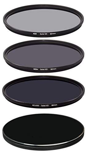 【中古】【未使用・未開封品】ソリッド ICE 耐衝撃 82mm スタックキャップ NDフィルターセット ND8 ND64 ND1000 3 6 10絞り強化光学ガラス 82