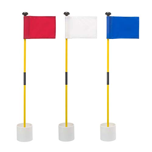 【中古】【未使用・未開封品】Murray スポーツグッズ ゴルフホールカップフラグ 3個セット - ミニゴルフフラッグスティック フラグとカップ付き グリーンや練習用の穴 (バラエ