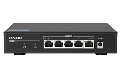 【中古】【未使用・未開封品】QNAP ( キューナップ ) 5つの2.5GbEポートを備えた スイッチ QSW-1105-5T 対応デバイスとNASを即座にアップグレード