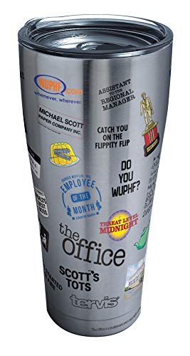 【中古】【未使用・未開封品】Tervis Triple Wallled The Office 断熱タンブラーカップ 飲み物を冷たく保温 30オンス ステンレススチール スモルガスボルド